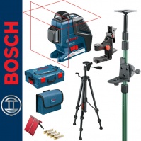 Bosch GLL 2-80 P Line Laser + Tripod BT150 + Bracket BM1PLUS + L-BOXX + Pole 3.2 m