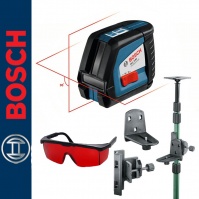 Bosch Gll 2-50 Line Laser + Pole 3.2 m + Glasses