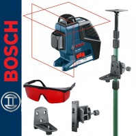 Bosch Gll 2-80 P Line Laser + Pole 3.2 m + Glasses