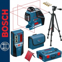 BOSCH GLL 3-80P Line Laser + Tripod BT150 + L-BOXX + Receiver LR2