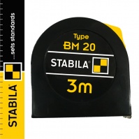 Stabila BM 20 Steel Pocket Tape Measure 3 m, with a lock 