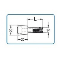 5H-40 Brass Levelling Bolt, quick mount
