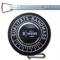 WEISS Chrome-Nickel Measuring Tape, 10 m, anti-break, in a close case